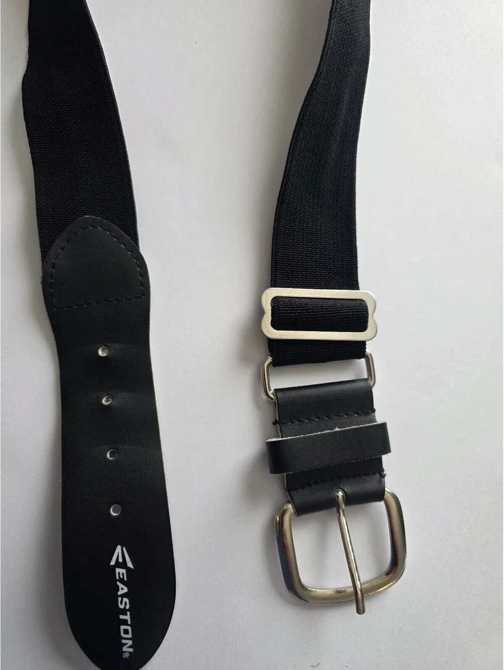 Easton Black Elastic Adjustable Belt with Metal Buckle